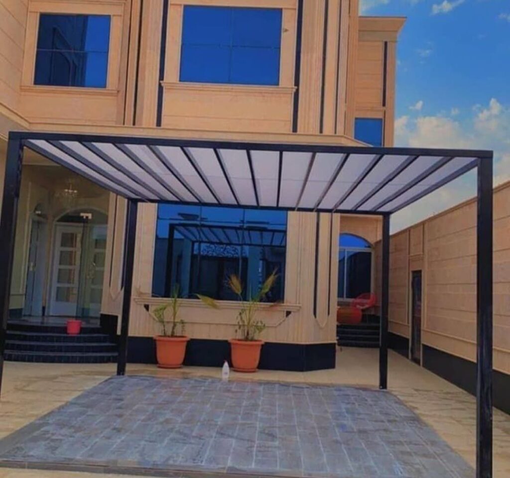برجولات حديد وخشب وحدائق في الاحساء 